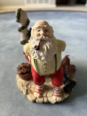 #ad 1991 National Rennoc Santa Claus Figurine Warming Self Christmas Decoration $22.95