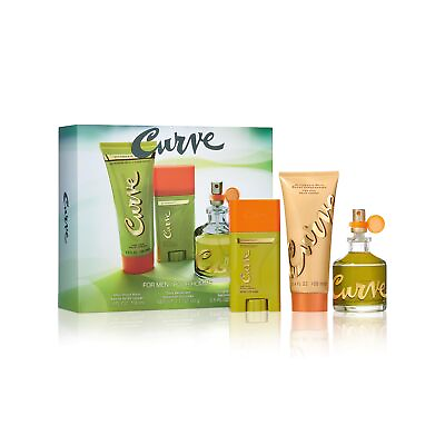 #ad Curve Men#x27;s Cologne Fragrance Set Deodorant Aftershave Balm amp; Cologne 3 pc set $26.99