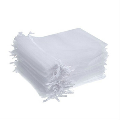 300x white organza bags wedding party favor jewelry product gift soap packaging AU $74.20