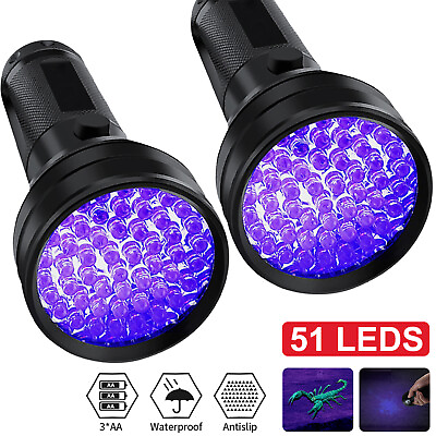 #ad UV Ultraviolet Light 51 LED Flashlight BlackLight 395nM Inspection Lamp Torch $6.99