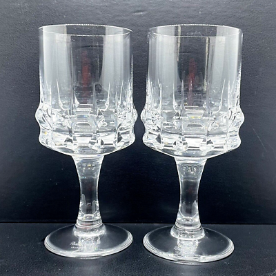 #ad ROSENTHAL HOLDFAST Crystal Red Wine Goblet Glasses 6 3 8quot; 8 oz Set of 2 $36.00