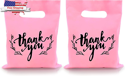 #ad #ad 100 PCS Small Thank You Merchandise Bags Plastic Goodie Bags Party Favor Bags fo $12.42