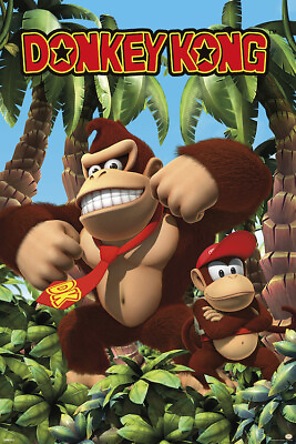 #ad DONKEY KONG JUNGLE VIDEO GAME POSTER 24x36 2200 $11.95