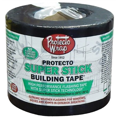 #ad Protecto Wrap Super Stick Silver Synthetic Flashing Tape 75#x27; L x 4quot; W 12 PACK $329.67