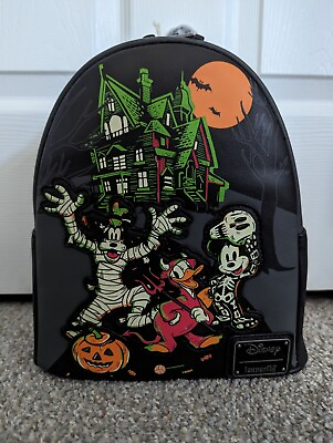 #ad Exclusive Disney 100 Halloween Trick or Treaters GitD Loungefly Backpack $60.00