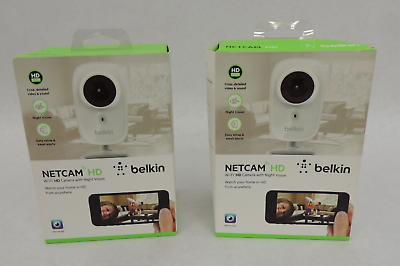 #ad NETCAM HD BELKIN WI FI HD CAMERA WITH NIGHT VISION LOT OF 2 $38.98