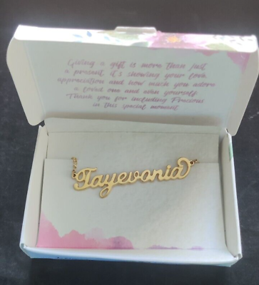 #ad Name Necklace Name quot;Tayevaniaquot; Silver Chain Necklace 18quot; 13040 $2.99