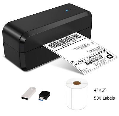 #ad #ad 4x6 Thermal Printer Compatible with Android iOS Windows Amazon Ebay Shopify Etsy $26.99