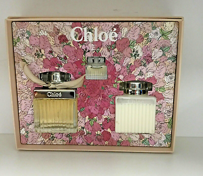 #ad #ad CHLOE By Chloe 3 Pc Perfume Set 2.5oz 75 ml EDP 3.4oz Body Lotion Mini NEW $199.99