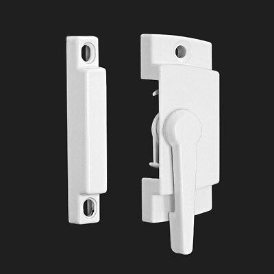 #ad Heavy Duty Vertical Slider Fitch Catch Lock for Window Sash White Secure $9.32
