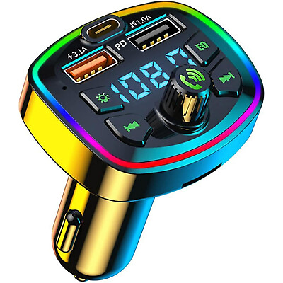 #ad Bluetooth FM Transmitter Car Adapter 38W USB Charger Wireless Radio MP3 Handfree $10.99