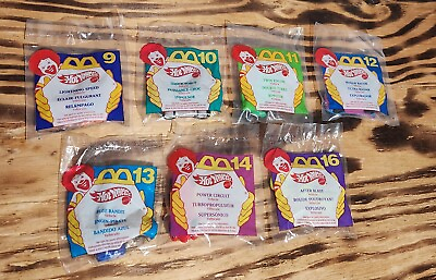 #ad Hot Wheels 1994 Lot of 7 VINTAGE McDonalds Happy Meal 9 10 11 12 13 14 16 $15.00