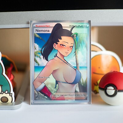#ad Nemona Full Art Goddess Story Pokemon Waifu Trading Card Holofoil $9.99