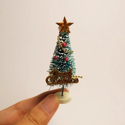 #ad 3Pcs Christmas Tree Gift Dollhouse Miniatures 1:12 Scale Decora Accessories $7.99