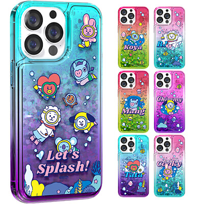 #ad BT21 Let’s Splash Bling Aqua Case for iPhone 11 11 Pro 11 Pro Max $18.90