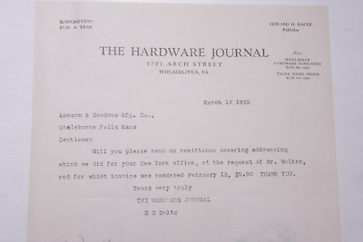 #ad 1932 Lamson Goodnow Hardware Journal Philadelphia PA Ephemera L931E $8.95