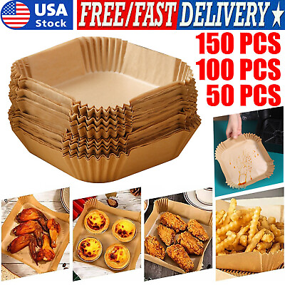 Air Fryer Liners 150 100 50 pcs Disposable Paper Liner for Roasting Microwave $8.88