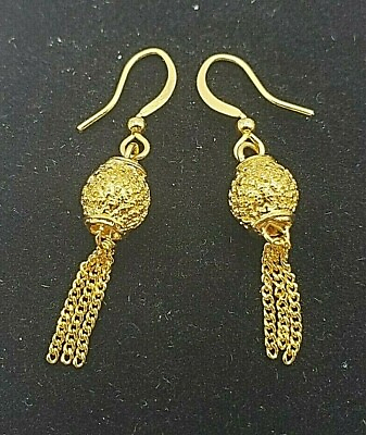 #ad Yellow Gold Filled Drop Dangle Earrings $13.99