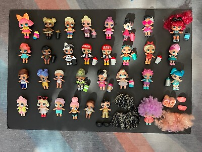 #ad HUGE Lot of LOL Dolls and Accessories Dollface Dollie Glitter Queen Queen B $129.00