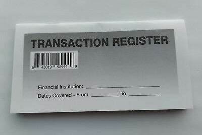 #ad 10 Checkbook Transaction Registers 2024 2025 2026 Calendar Check Book Bank $7.74