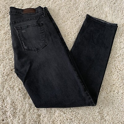 #ad Just Black Womens Jeans Womens Sz 25 Skinny Stretch Soft Black Denim Distressed $18.36
