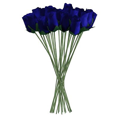 #ad Dark Blue Realistic Wooden Roses 32 Count $19.99