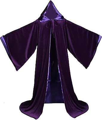 #ad Velvet Wizard Robe with Satin Lined Hood and Sleeves $47.50