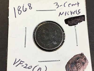 #ad 1868 Three Cent Nickel Piece Post Civil War US Coin 072721 0081 $39.95