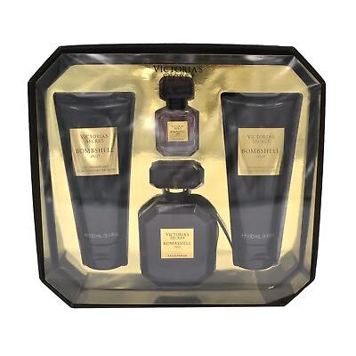 #ad #ad Victoria#x27;s Secret Bombshell Oud Gift Set 4 Piece Eau De Parfum Lotion Wash Edp $89.99