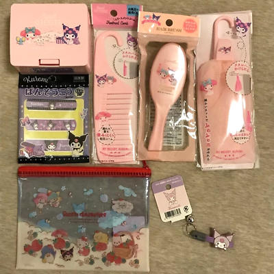 #ad Kuromi Set of 7 Beauty goods bundles Treatment comb Pouch Sanrio Cute Lot Japan $39.48