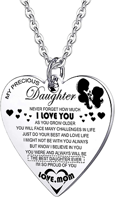 #ad Daughter Gift from Mom Dad Pendant Necklace Jewelry from Mom Dad Inspirational N $21.24