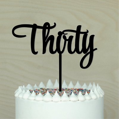 #ad 30 30th Thirty Cake Topper AcrylicCake decoration.Birthday Anniversary AU $25.50