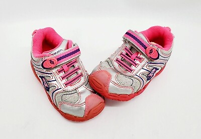 #ad STRIDE RITE Athletic Shoes Sterling Pink Gray Silver 7 Toddler $17.10