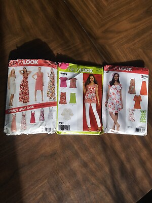 #ad 3 New Look Easy Patterns Sizes 10 22 Long And Short Dress And Tops $12.34