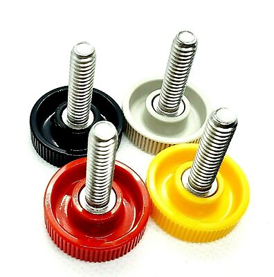 #ad 1 4quot; 20 Knurled Thumb Screw Bolts with Round Clamping Knob Stainless 4 Pack $11.79