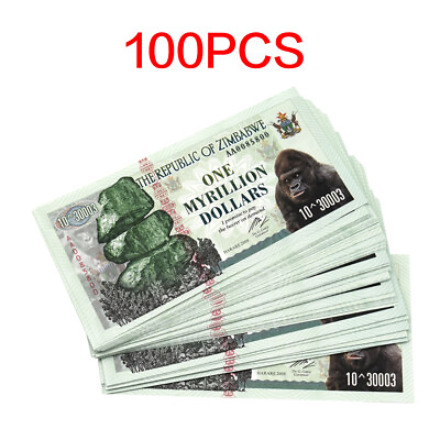 #ad Business Gifts 100pcs lot Zimbabwe One Myrillion Dollars Banknotes Paper Money $95.00