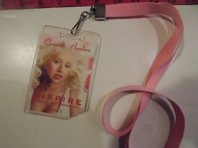 Christina Aguilera 1 lanyard from her debut Perfume at Macy#x27;s B25 $12.99