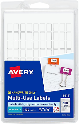 #ad Avery 05412 Removable Multi Use Labels 5 16 Inch X 1 2 Inch White $14.99