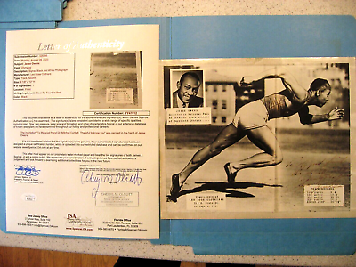 #ad Jesse Owens Autographed Bamp;W Photo with Message JSA Authenticated Track Records $500.00