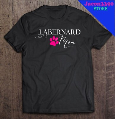 Labernard Mom Pink Dog Paw Gift T Shirt S 4XL $16.99