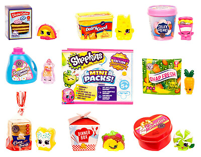 #ad NEW Shopkins 56868 Mini Packs 1 Pack Blind Box Grocery Figurines Little Food $7.55