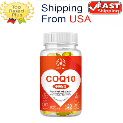 #ad 120 Capsules COQ 10 Coenzyme Q 10 600mg Heart Health Energy Support Increase $14.69