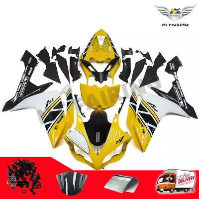 #ad NTB Injection Mold Fairing Kit Fit for Yamaha 2007 2008 YZF R1 Yellow White t061 $369.99