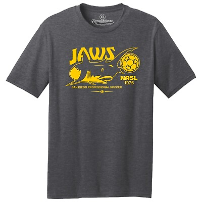 #ad San Diego Jaws 1976 Logo NASL Soccer TRI BLEND Tee Shirt $22.00