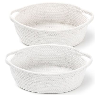 #ad 2 Pack Small Woven Basket with Gift Bags and Ribbons Empty Decorative Gift Ch... $15.94