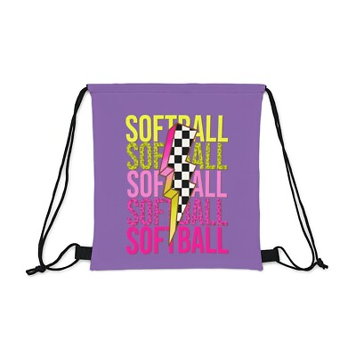 #ad Trendy Softball Drawstring Cinch Bag Backpack Softball Player Gift Coach Mom $24.00