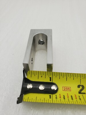 #ad aluminum mounting bracket 2 inch long 1 inch wide 3 8 threaded hole on top $7.95
