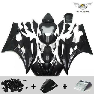 #ad FT Injection Glossy Black Fairing Fit for Yamaha 2006 2007 YZF R6 Plastic q077 $329.99
