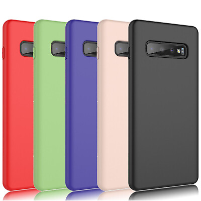 #ad For Samsung Galaxy S10e S10 Plus S10 Liquid Silicone Phone Case Shockproof Cover $6.85