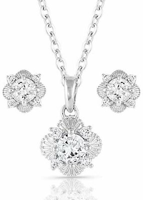 Montana Silversmiths Unisex Making Memories Crystal Jewelry Set Silver One Size $80.00